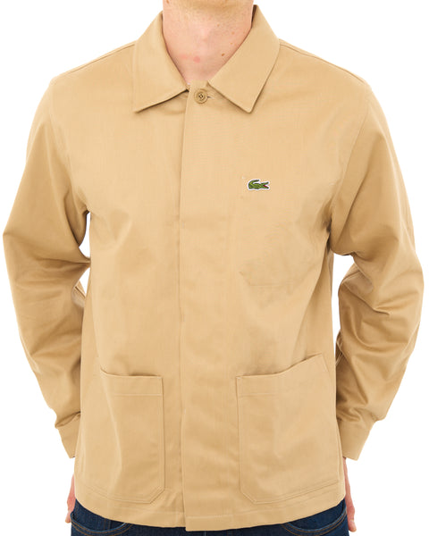 Lacoste Cotton Twill Overshirt Sand