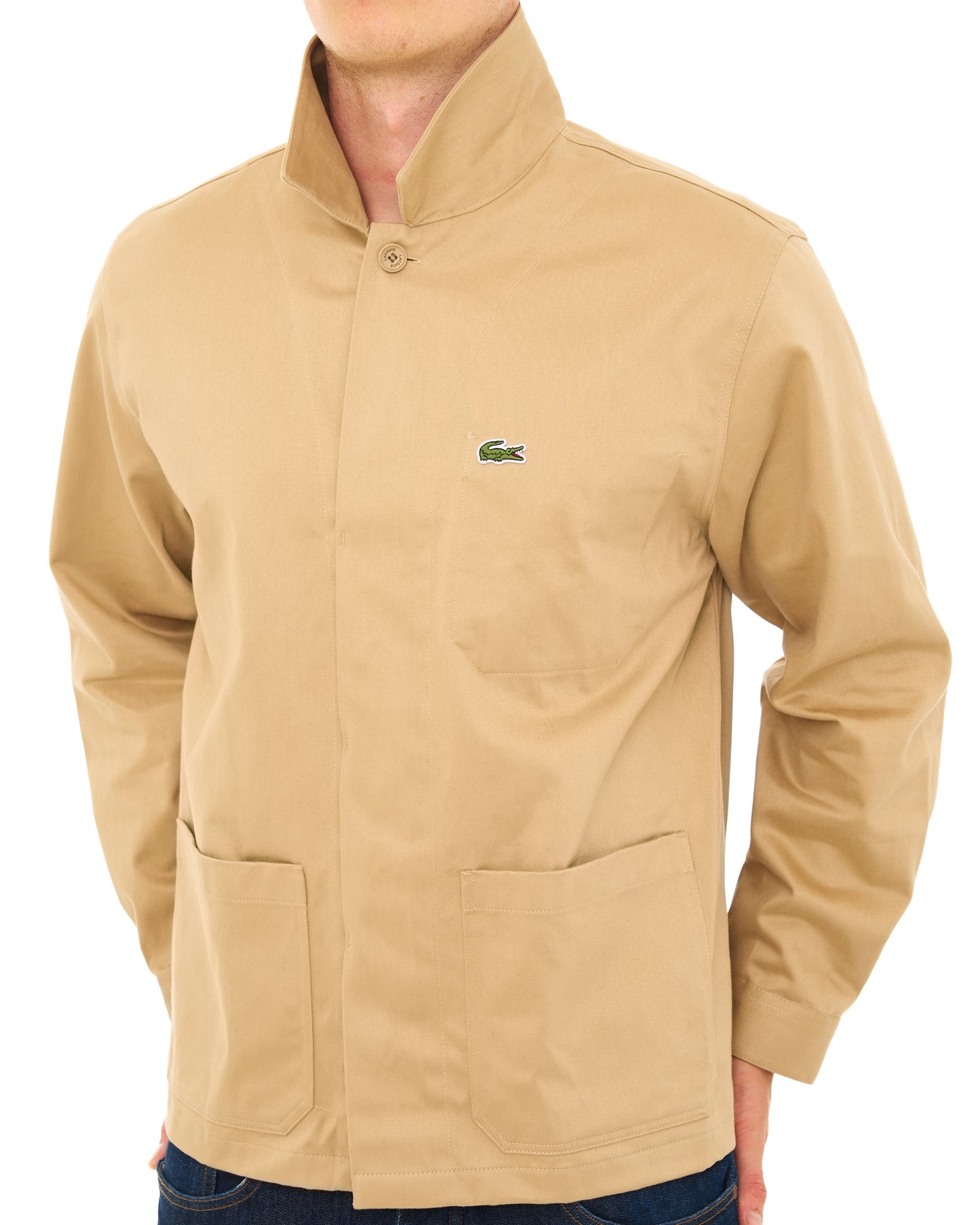 Lacoste Cotton Twill Overshirt Sand