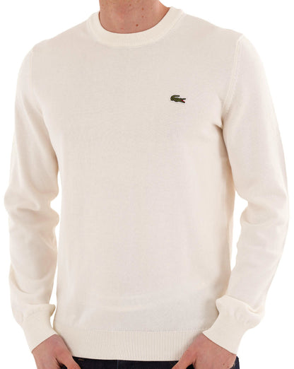 Lacoste Rundhals-Strickpullover Mehl