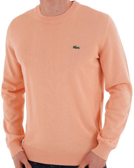 Lacoste Lacoste Strickpullover mit Rundhalsausschnitt, Pfirsich
