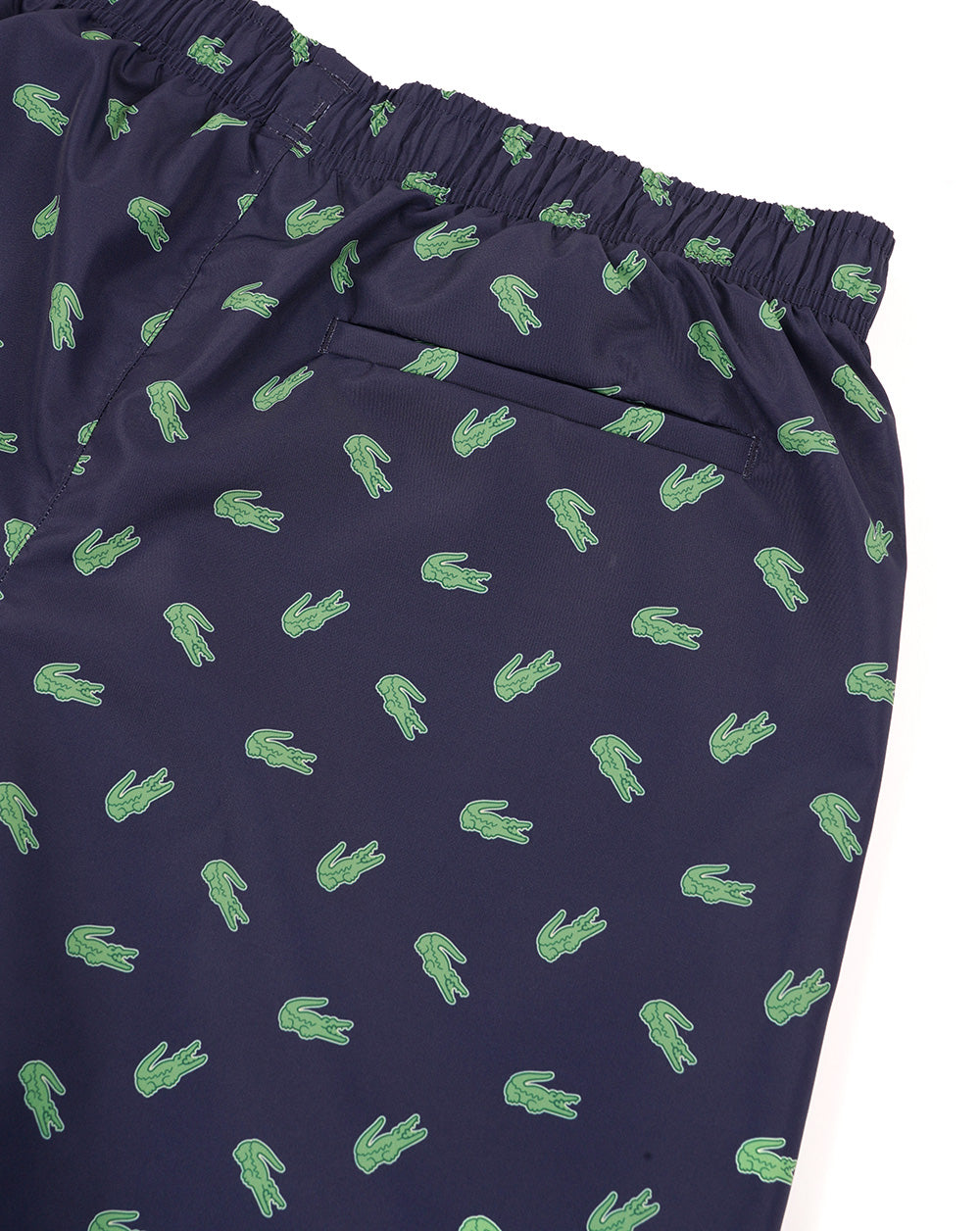 Lacoste Badeshorts mit Krokodilmuster, Marineblau