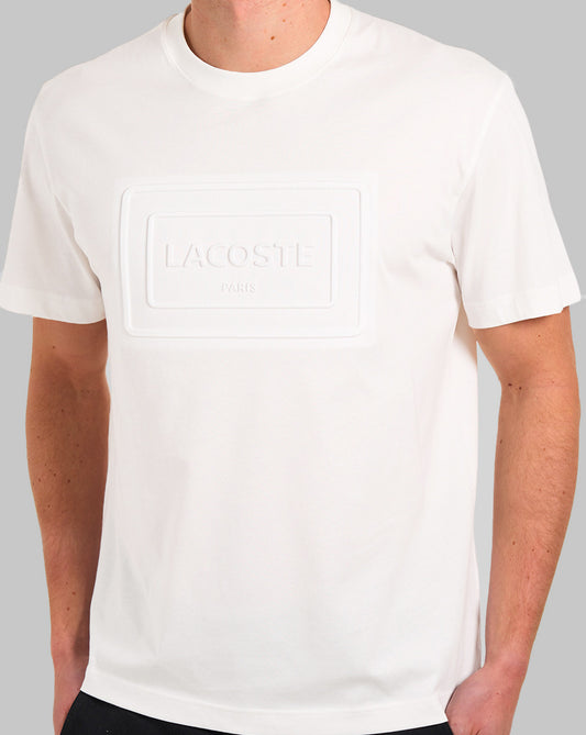 Lacoste Lacoste T-Shirt mit geprägtem Logo, Farbe: Mehl