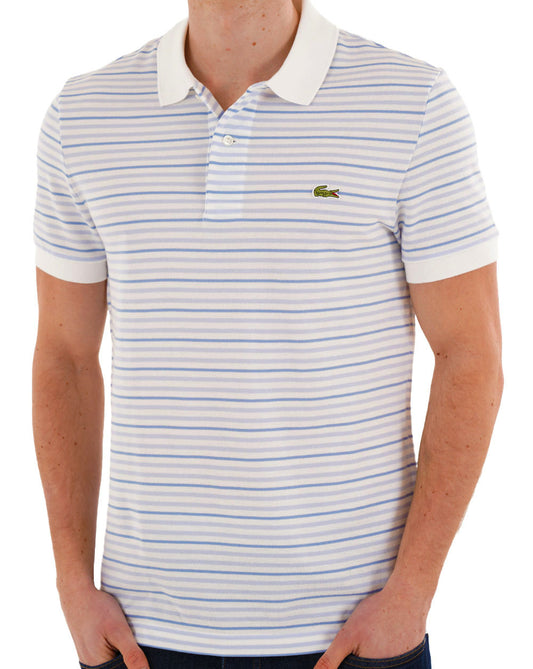 Lacoste Lacoste Poloshirt mit feinen Streifen, Blau/Cremeweiß