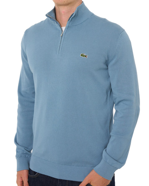 Lacoste Half Zip Knit Jumper Grayish Blue