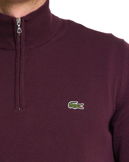 Lacoste Half Zip Knit Jumper Oxalis