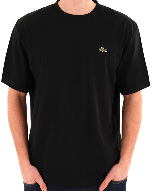 Lacoste Lacoste T-Shirt aus schwerem Baumwolljersey, Schwarz