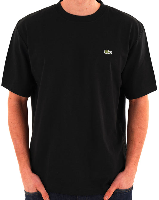Lacoste Lacoste T-Shirt aus schwerem Baumwolljersey, Schwarz