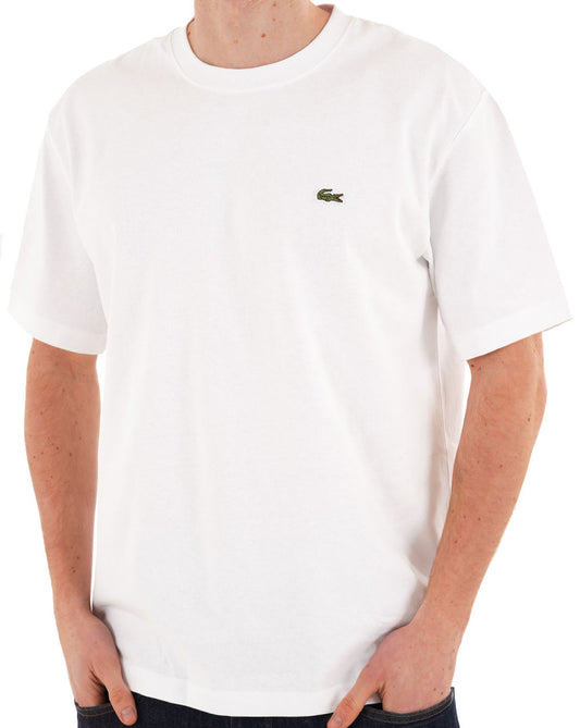 Lacoste Lacoste T-Shirt aus schwerem Baumwolljersey, Weiß