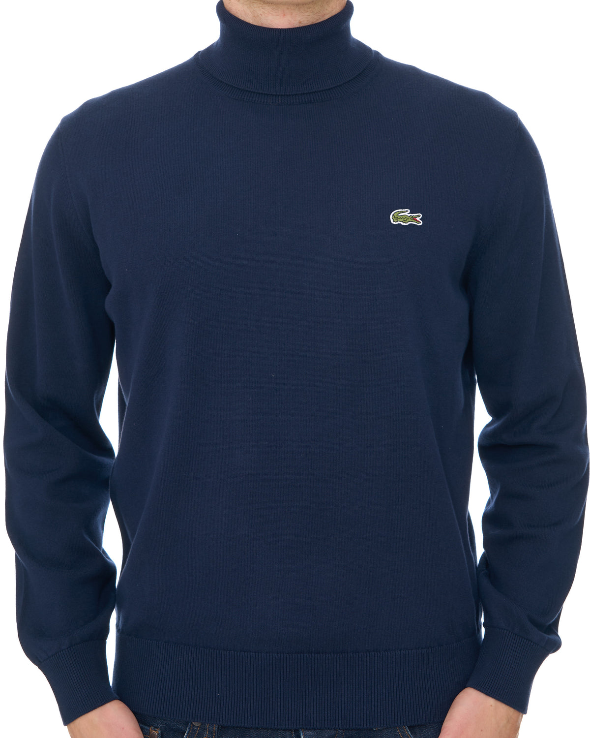 Lacoste Knitted Roll Neck Navy