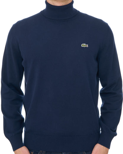 Lacoste Knitted Roll Neck Navy