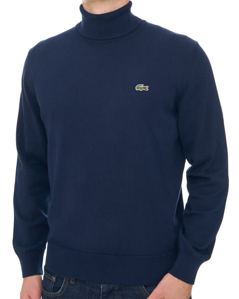 Lacoste Knitted Roll Neck Navy
