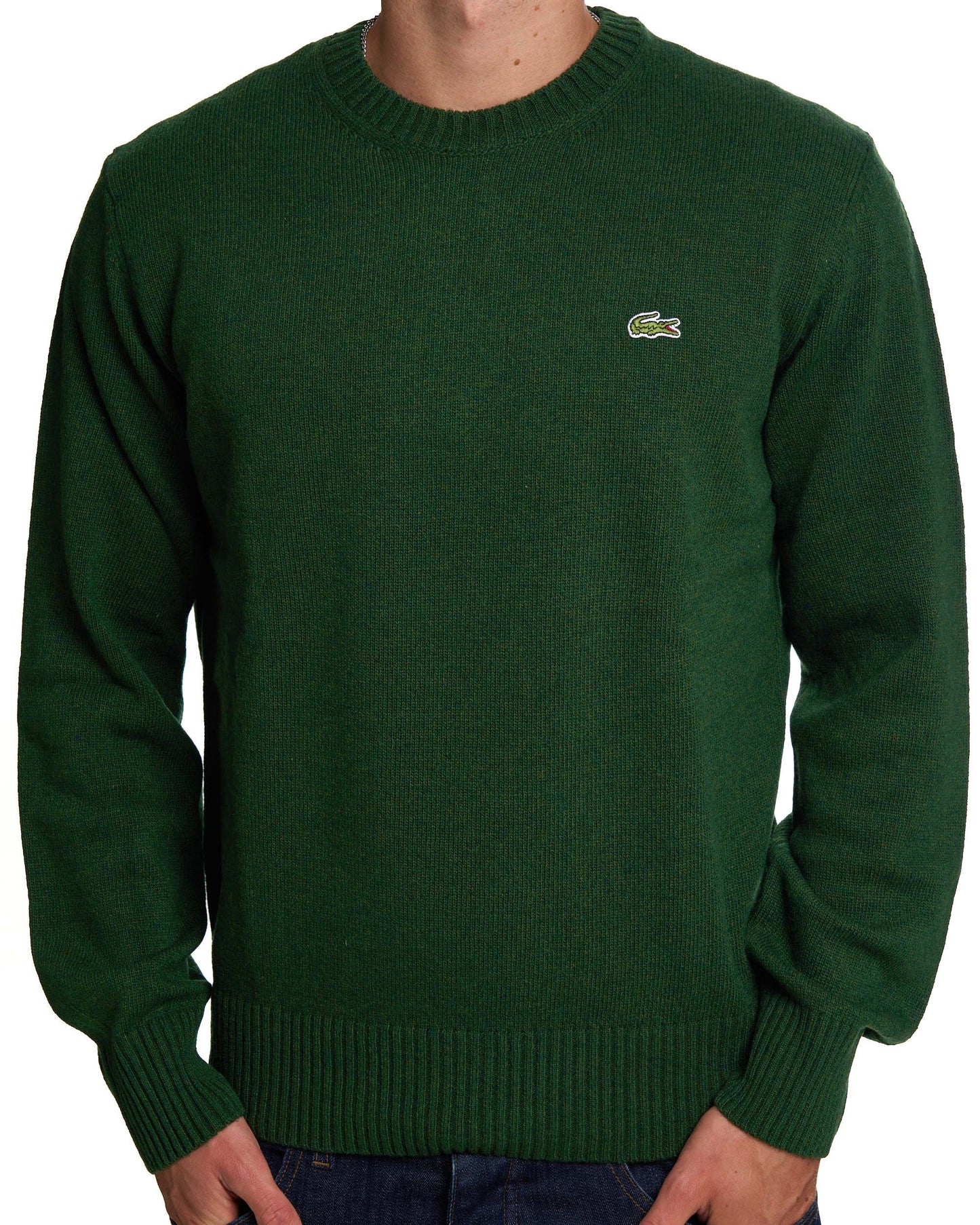 Lacoste Strickpullover aus Wolle, Dunkelgrün