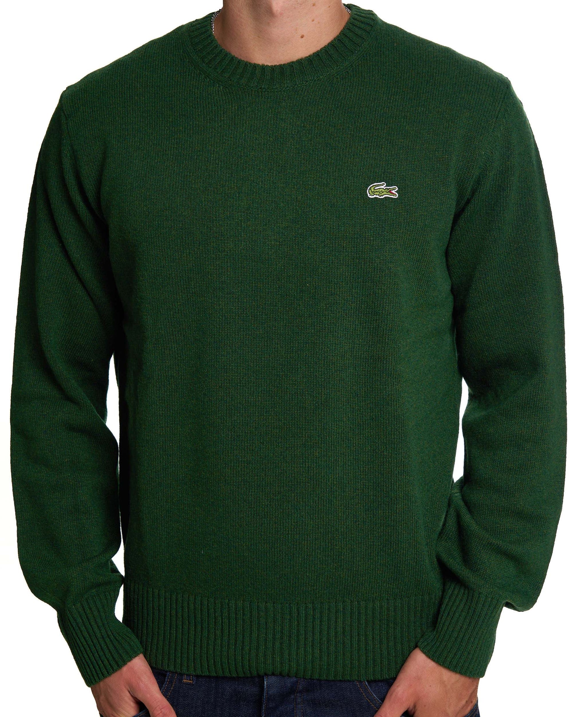 Lacoste Strickpullover aus Wolle, Dunkelgrün