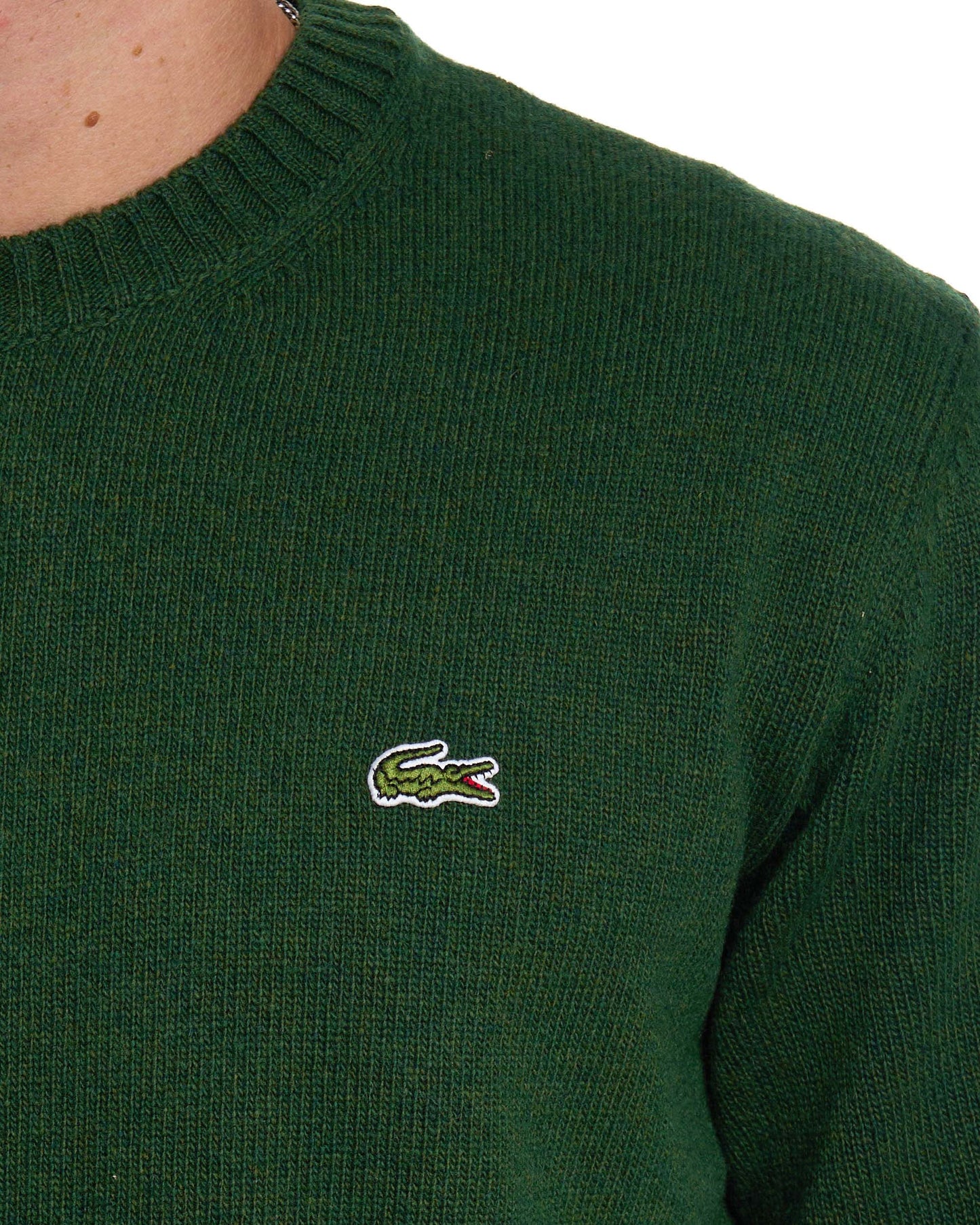 Lacoste Strickpullover aus Wolle, Dunkelgrün