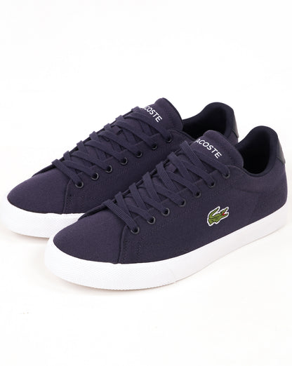 Lacoste Lerond Set Canvas Trainers Navy/White