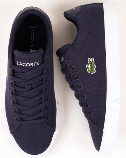 Lacoste Lerond Set Canvas Trainers Navy/White