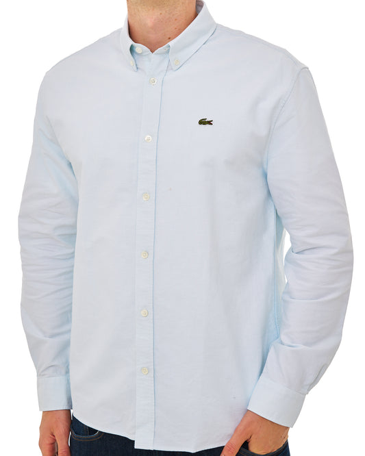 Lacoste Lacoste Regular Fit Oxford Shirt Light Blue