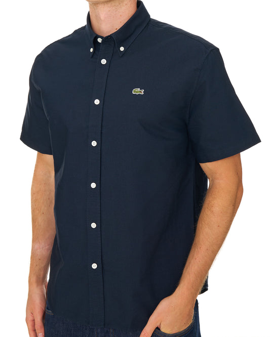 Lacoste Lacoste Regular Fit Short Sleeve Oxford Shirt