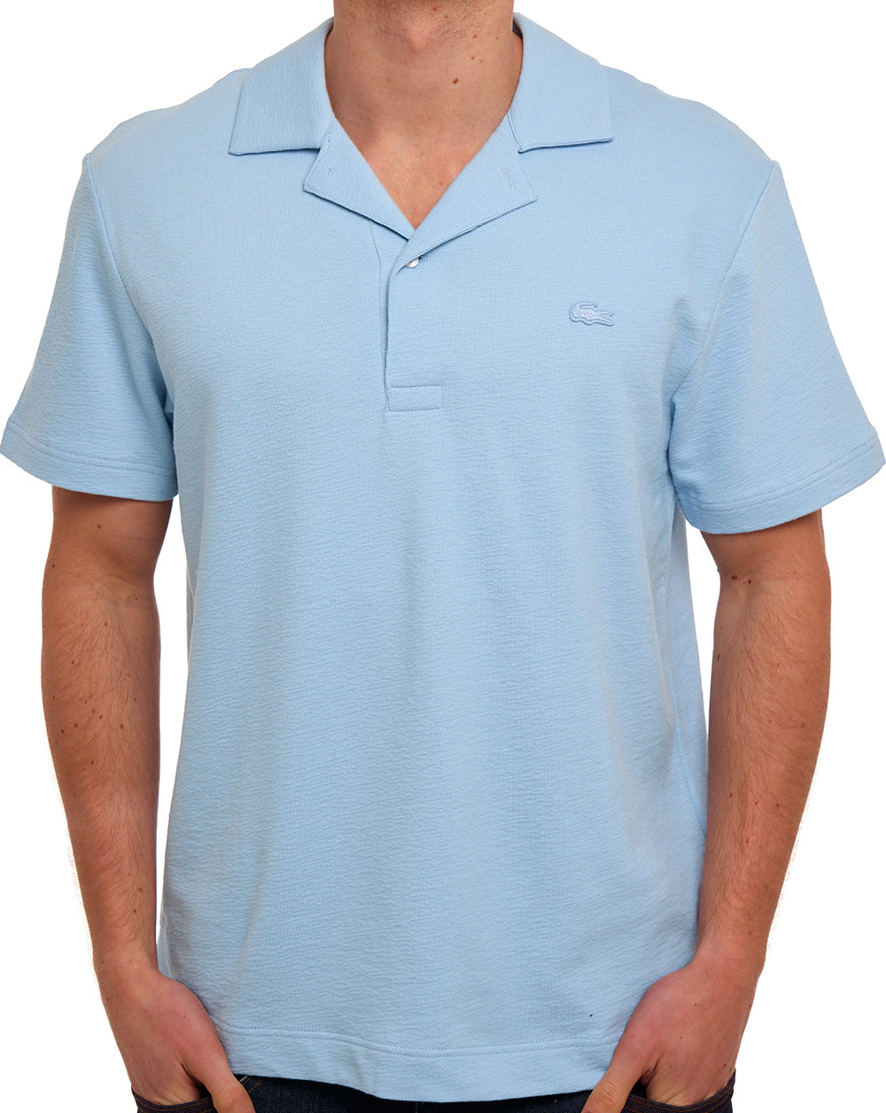 Lacoste Poloshirt mit Reverskragen, Chambray-Blau