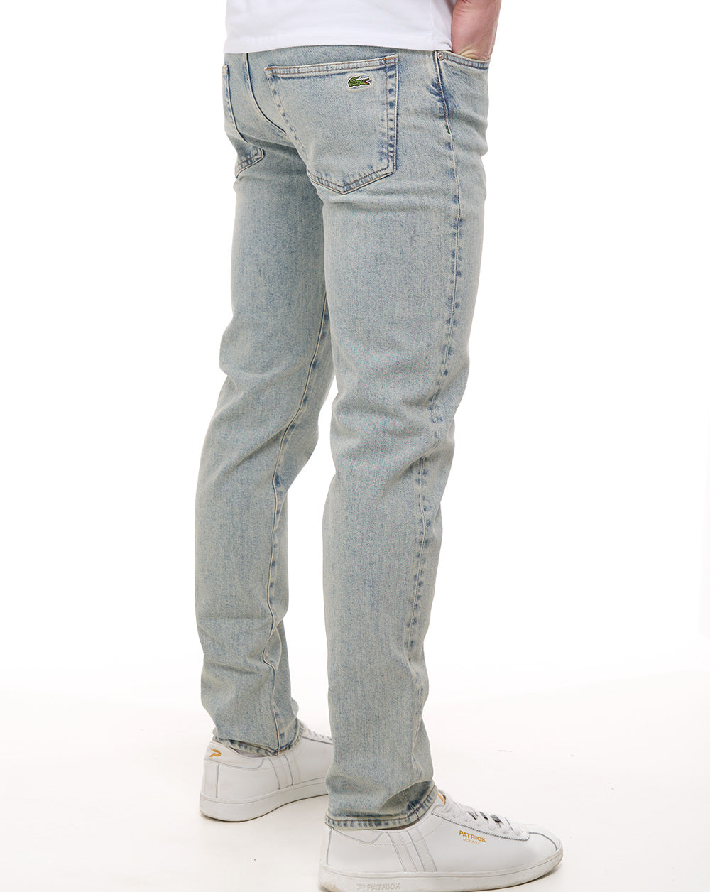 Lacoste Slim Fit Indigo Jeans Washed Bleach