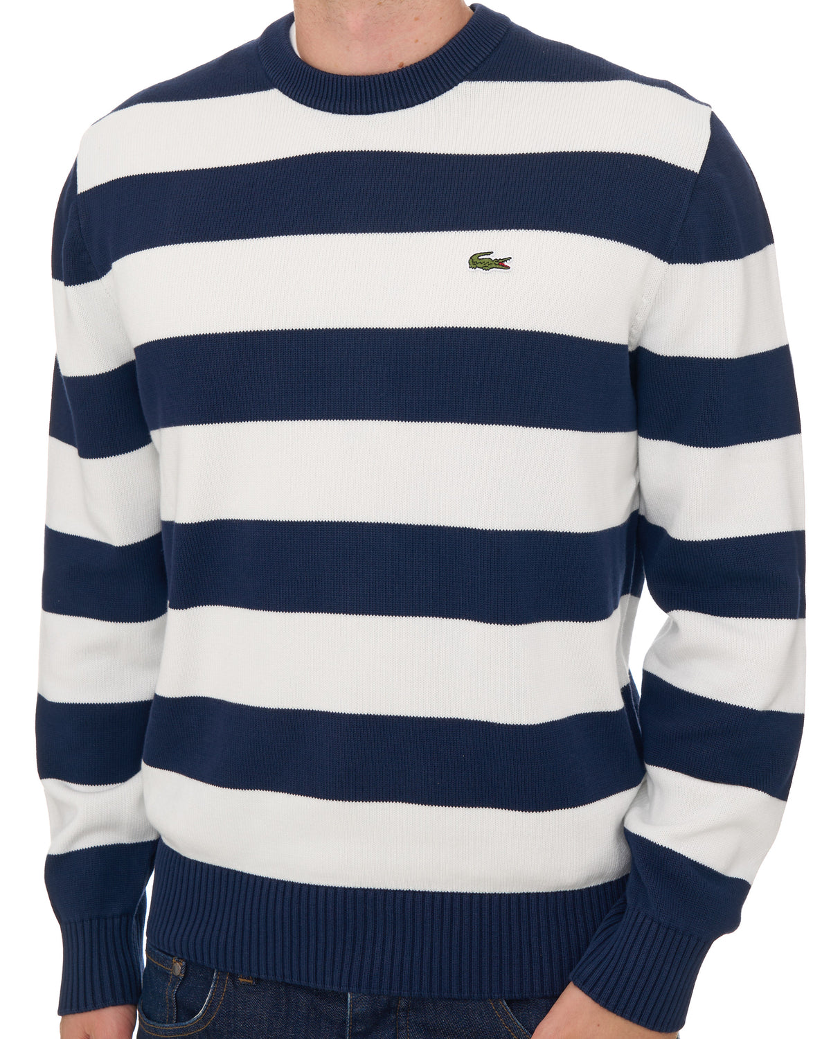Lacoste Striped Sailor Knit Navy/White