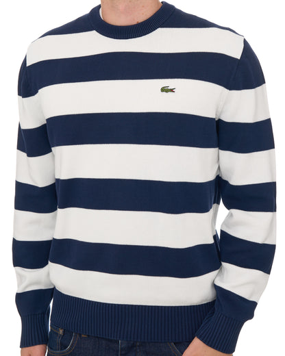 Lacoste Striped Sailor Knit Navy/White