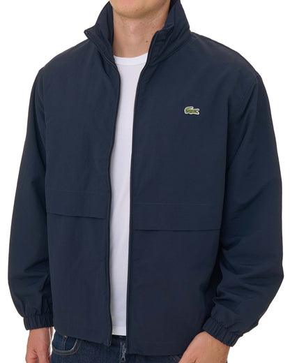 Lacoste Technical Nylon Windbreaker Navy