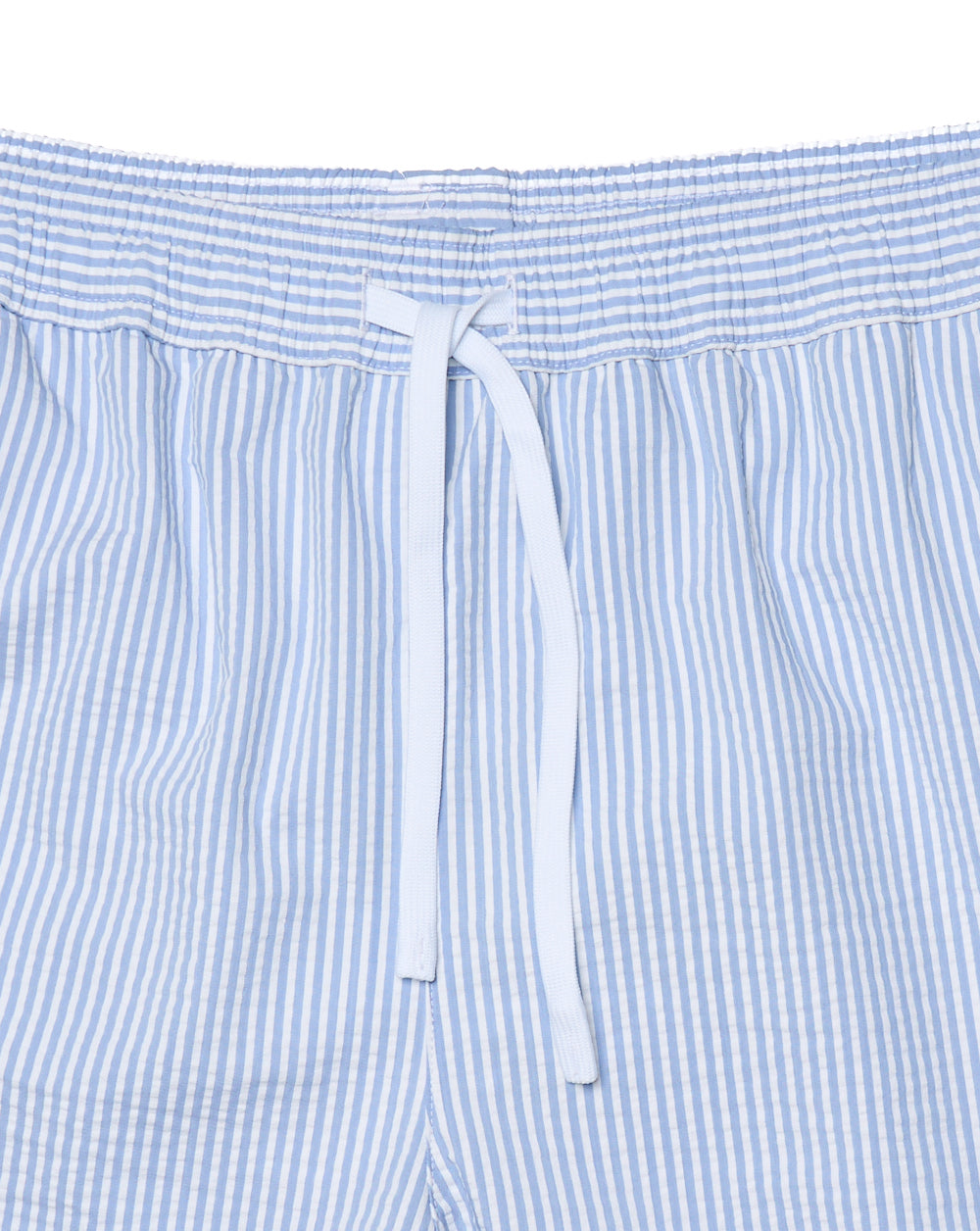 Lacoste Textured Striped Swim Shorts White/Light Blue