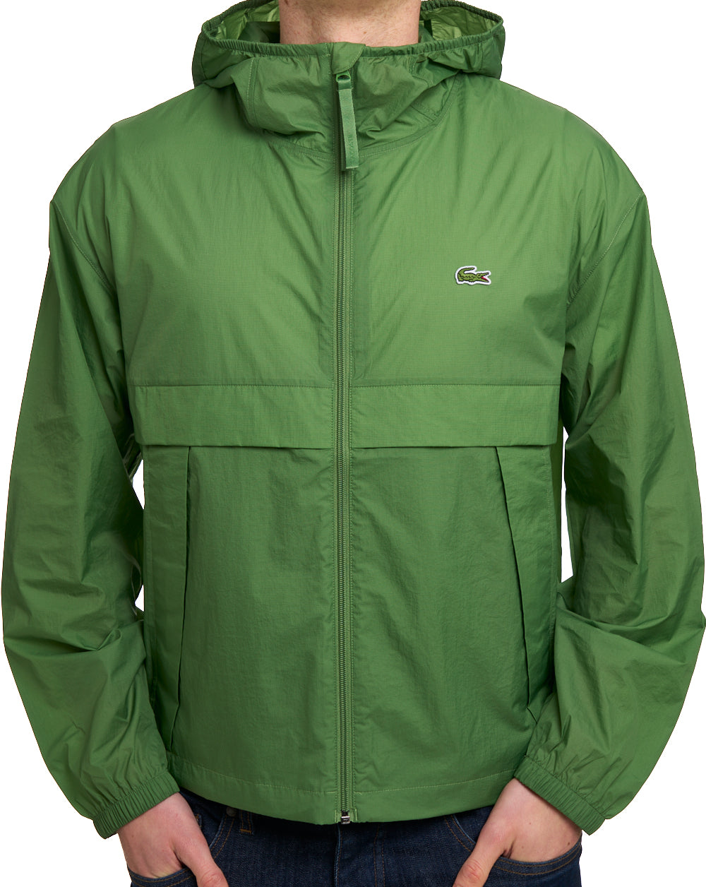 Lacoste Water-Repellent Lightweight Packable Jacket Green