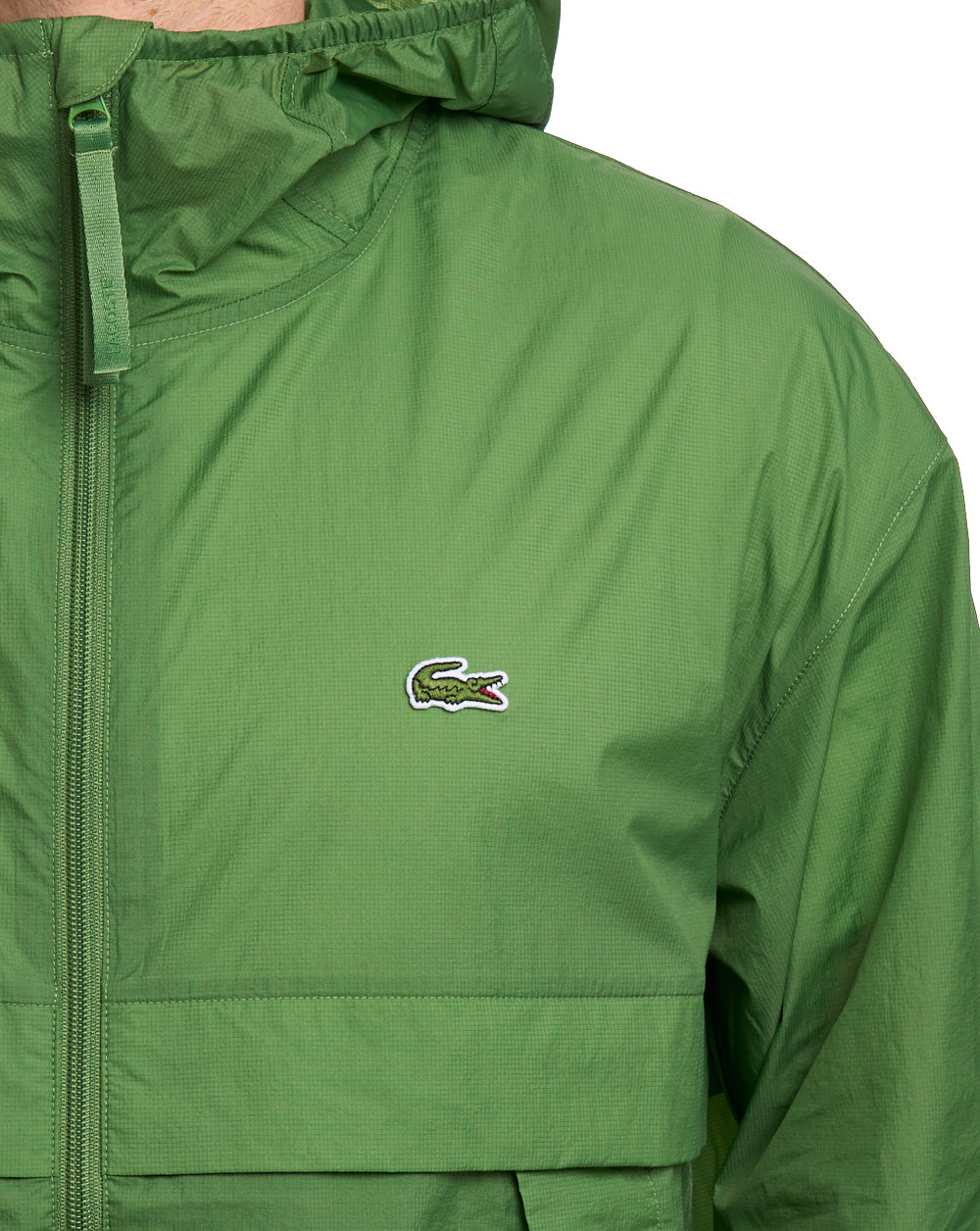 Lacoste Water-Repellent Lightweight Packable Jacket Green