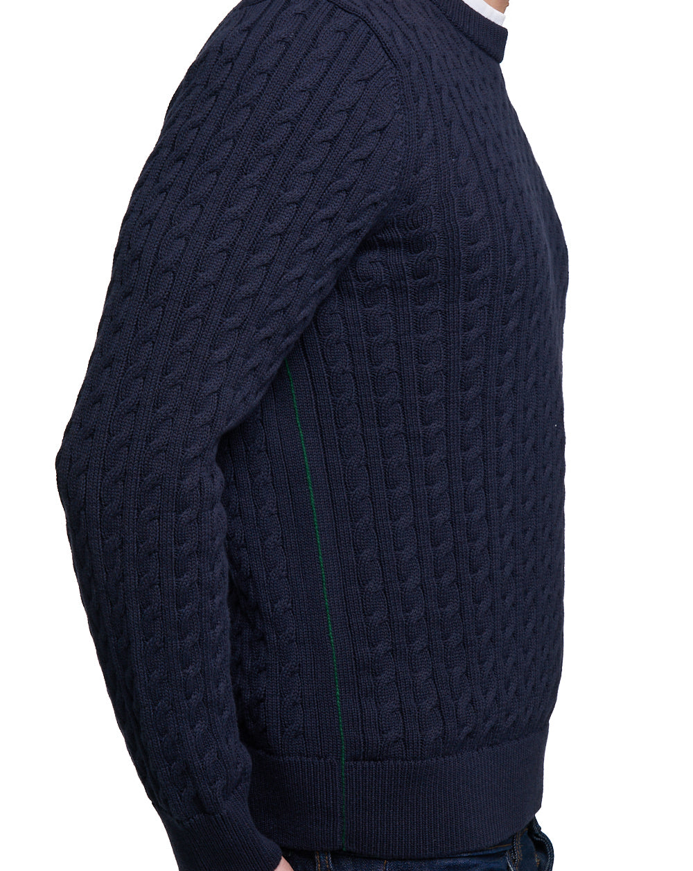Lacoste Zopfstrickpullover Marineblau