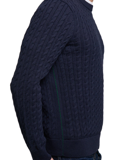 Lacoste Zopfstrickpullover Marineblau