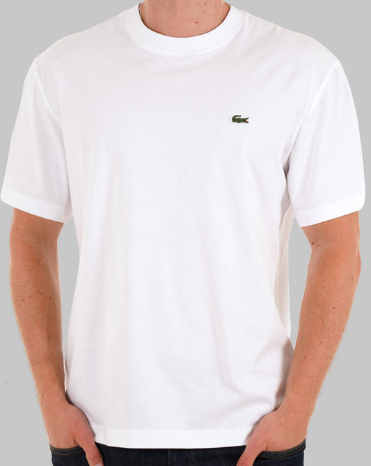 Lacoste Lacoste – T-Shirt aus Baumwolljersey in klassischer Passform in Weiß