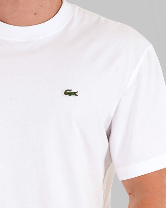 Lacoste Lacoste – T-Shirt aus Baumwolljersey in klassischer Passform in Weiß