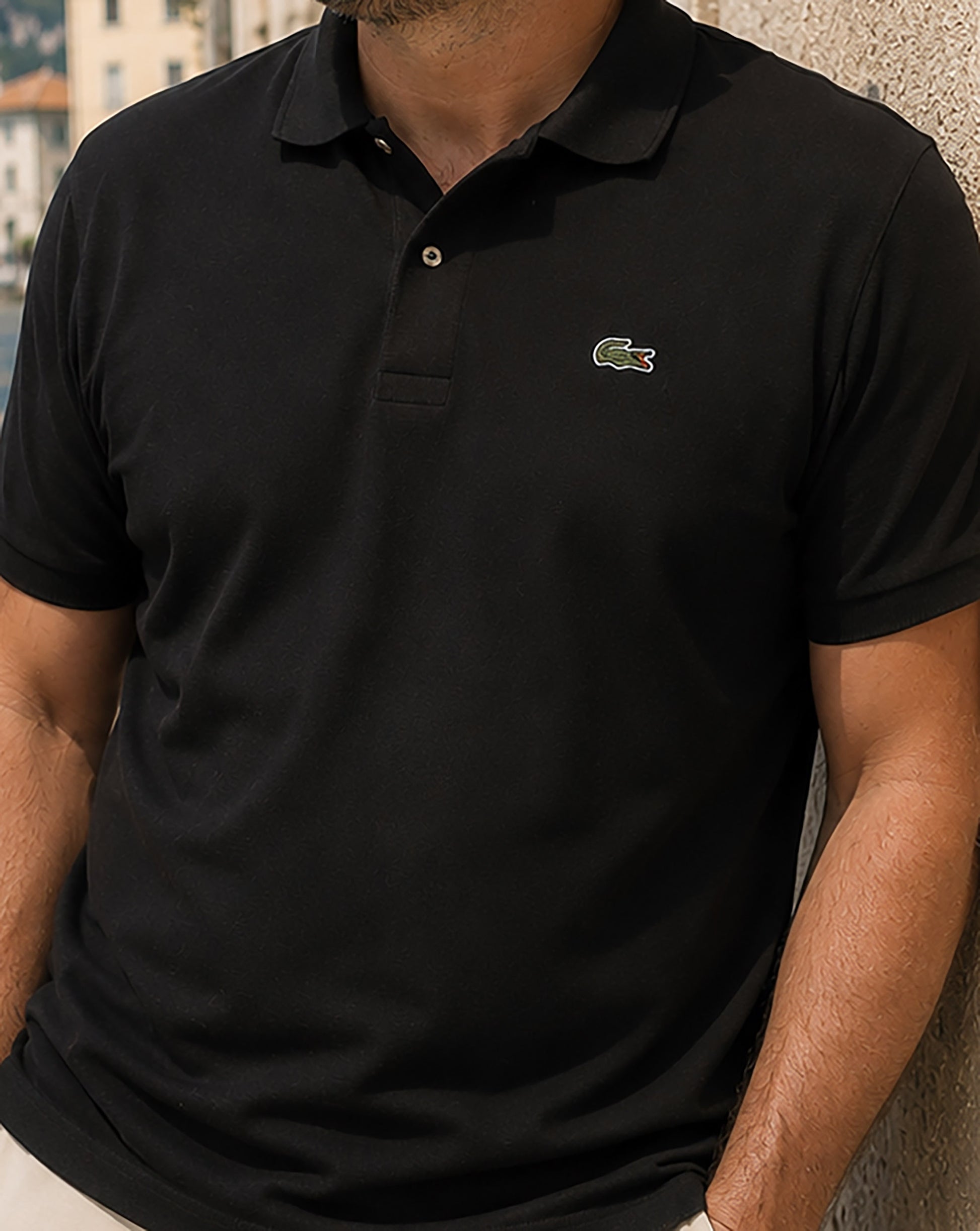 Lacoste Klassisches Poloshirt Schwarz