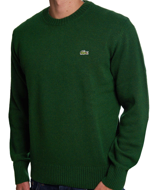 Lacoste Lacoste Strickpullover aus Wolle, Dunkelgrün