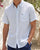Lacoste Short Sleeve Linen Shirt Light Blue