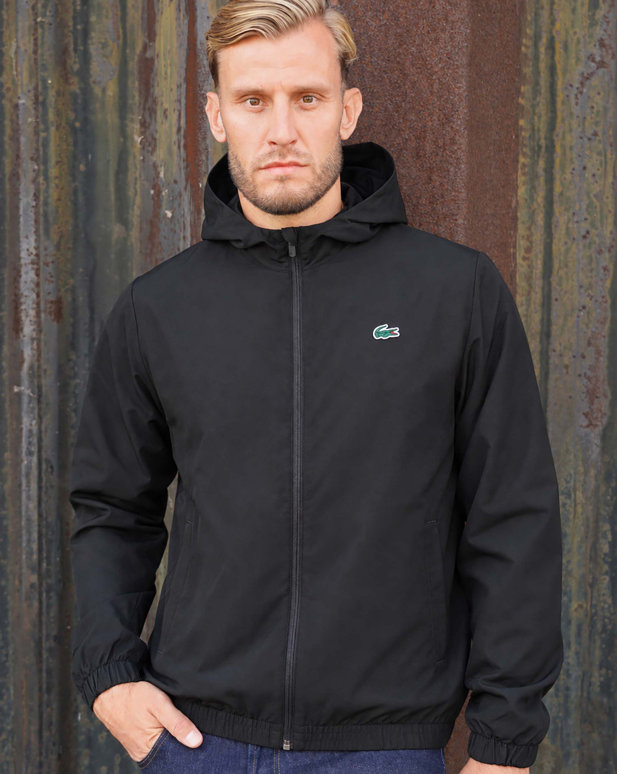 Lacoste Water Repellent Sports Jacket Black