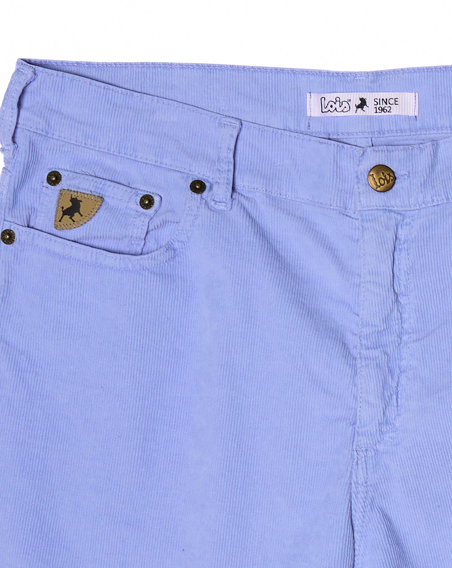 Lois Pepe Needle Cord Shorts Blue Heather