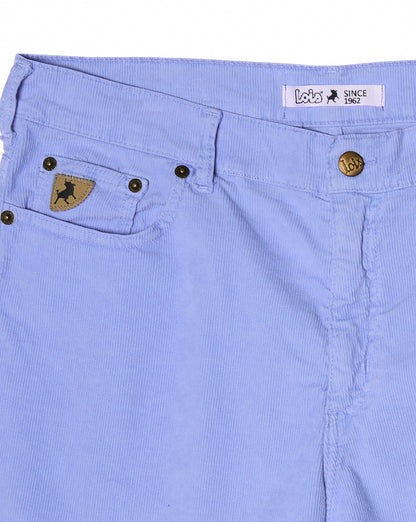 Lois Pepe Needle Cord Shorts Blue Heather