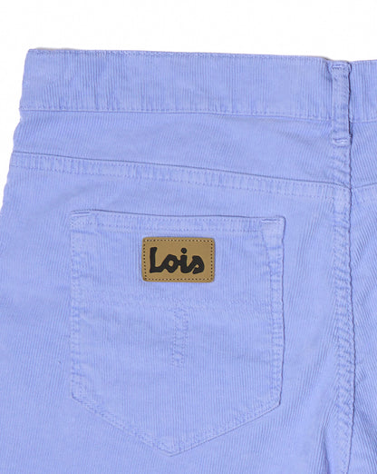 Lois Pepe Needle Cord Shorts Blue Heather