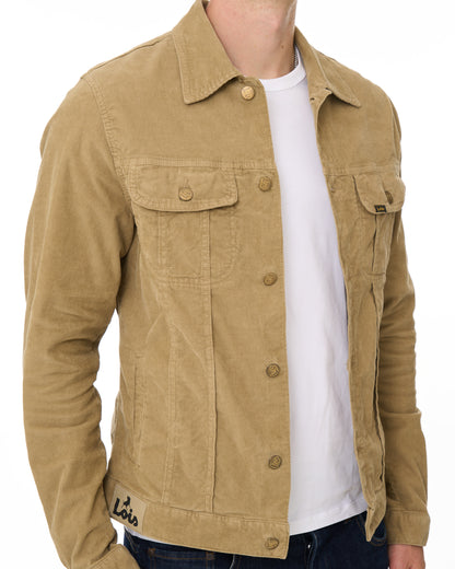 Lois Tejana – Nadelkordjacke, dunkler Sand