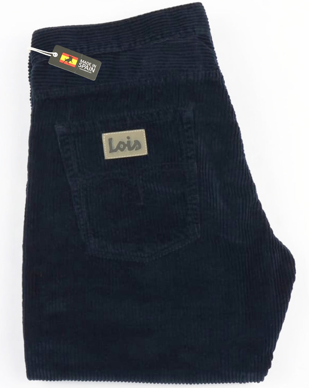 Lois Dallas Straight Jumbo Cordhose Navy