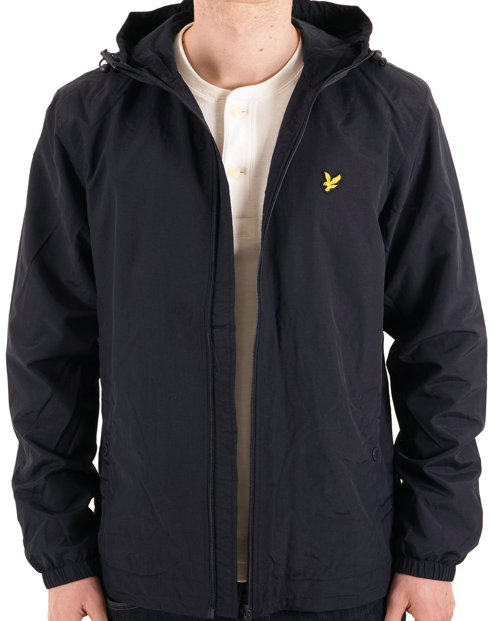 Lyle And Scott – Durchgehende Kapuzenjacke mit Reißverschluss in Marineblau