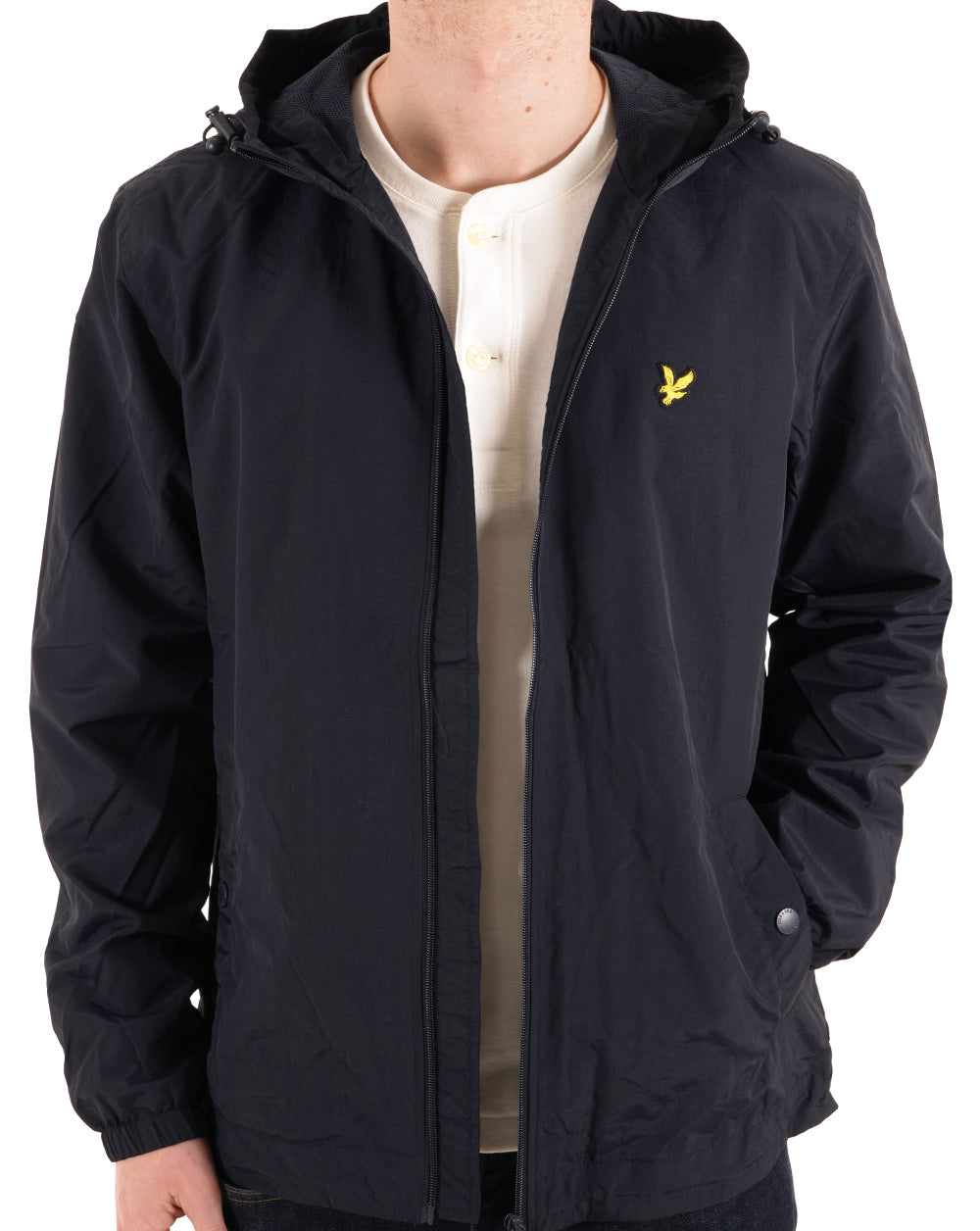 Lyle And Scott – Durchgehende Kapuzenjacke mit Reißverschluss in Marineblau