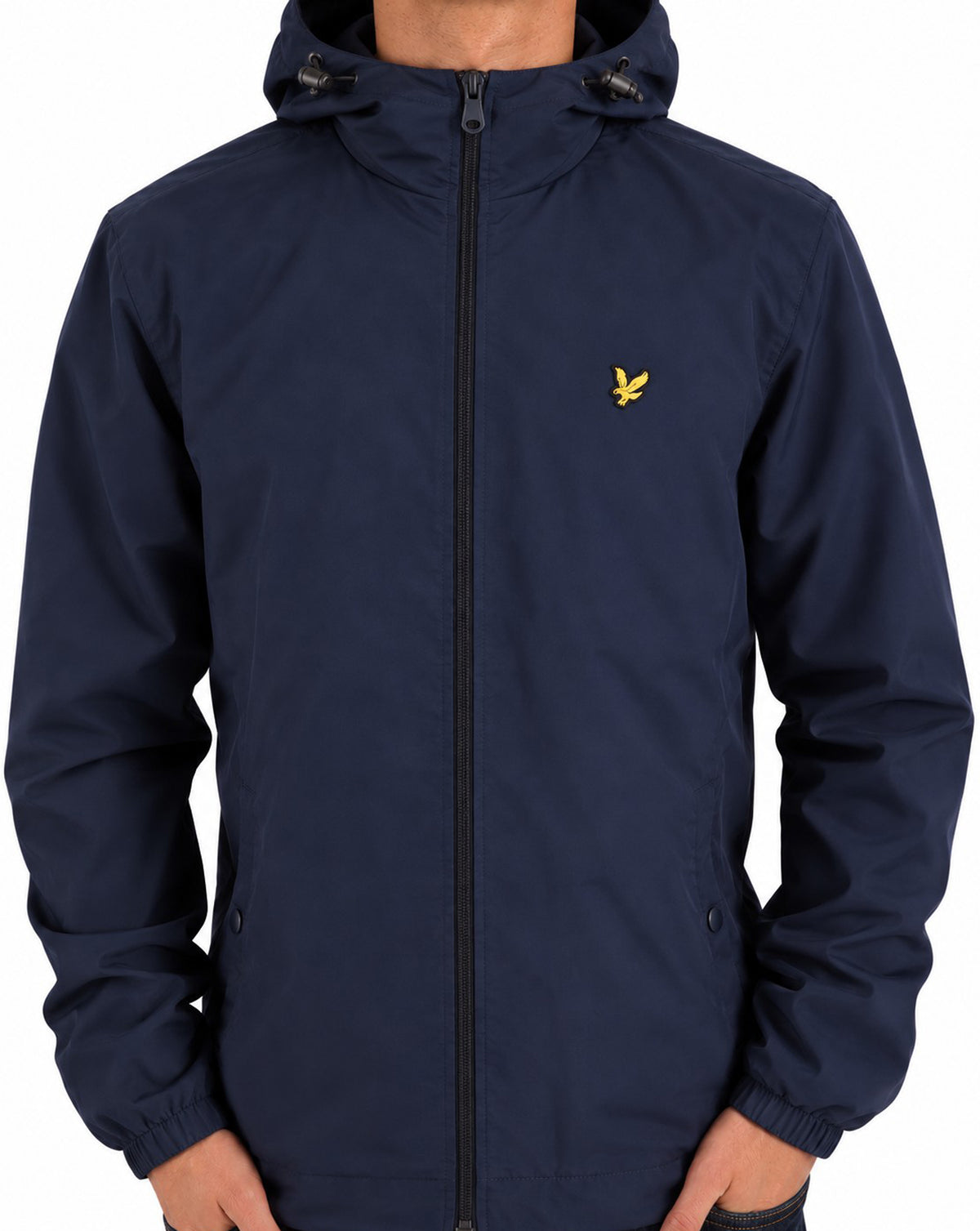 Lyle And Scott – Durchgehende Kapuzenjacke mit Reißverschluss in Marineblau