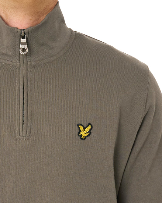 Lyle And Scott Lyle & Scott 1/4 Zip Sweatshirt Khaki Ash