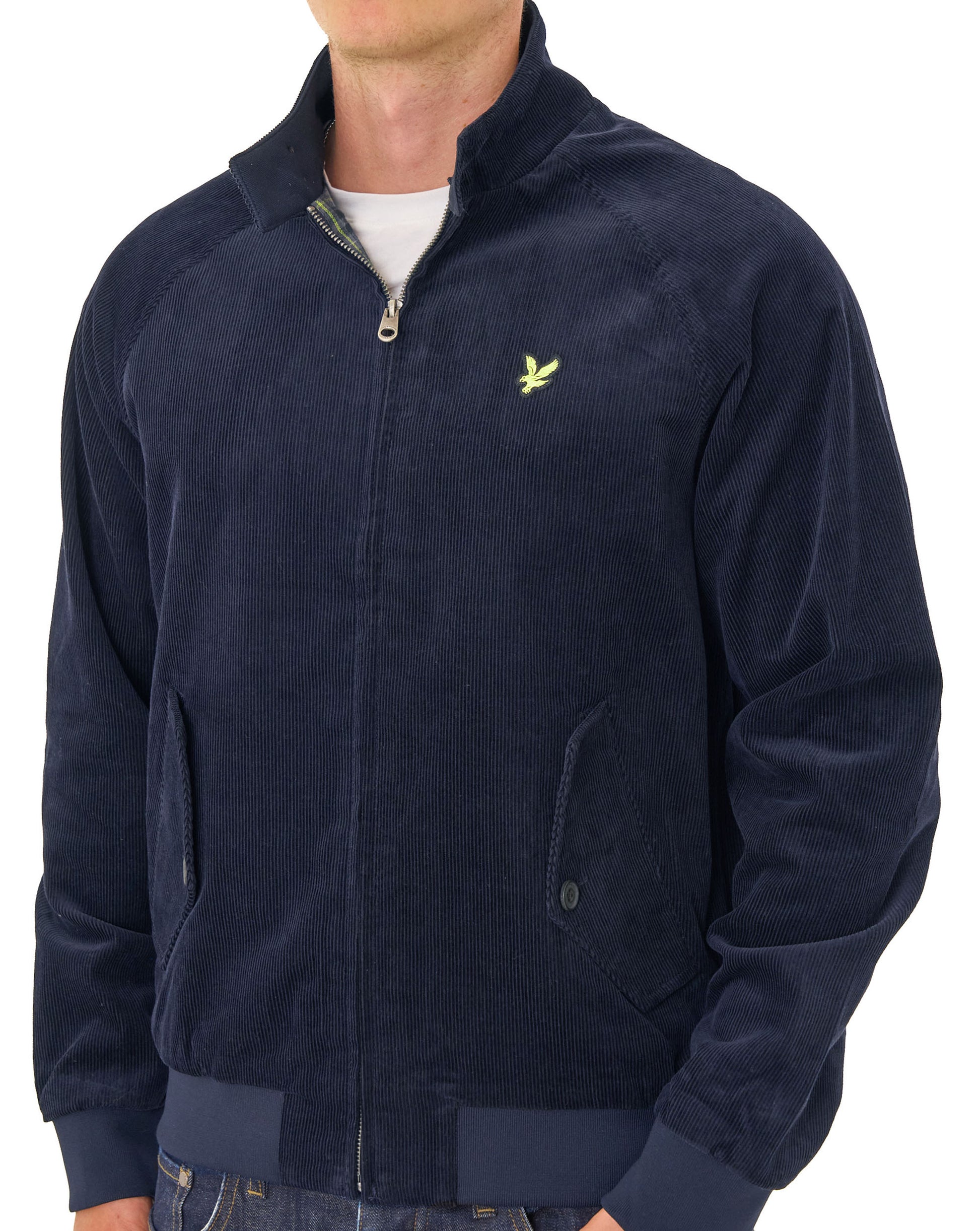 Lyle & Scott Corduroy Harrington Jacket Dark Navy