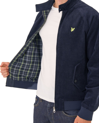 Lyle & Scott Corduroy Harrington Jacket Dark Navy