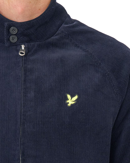 Lyle & Scott Corduroy Harrington Jacket Dark Navy